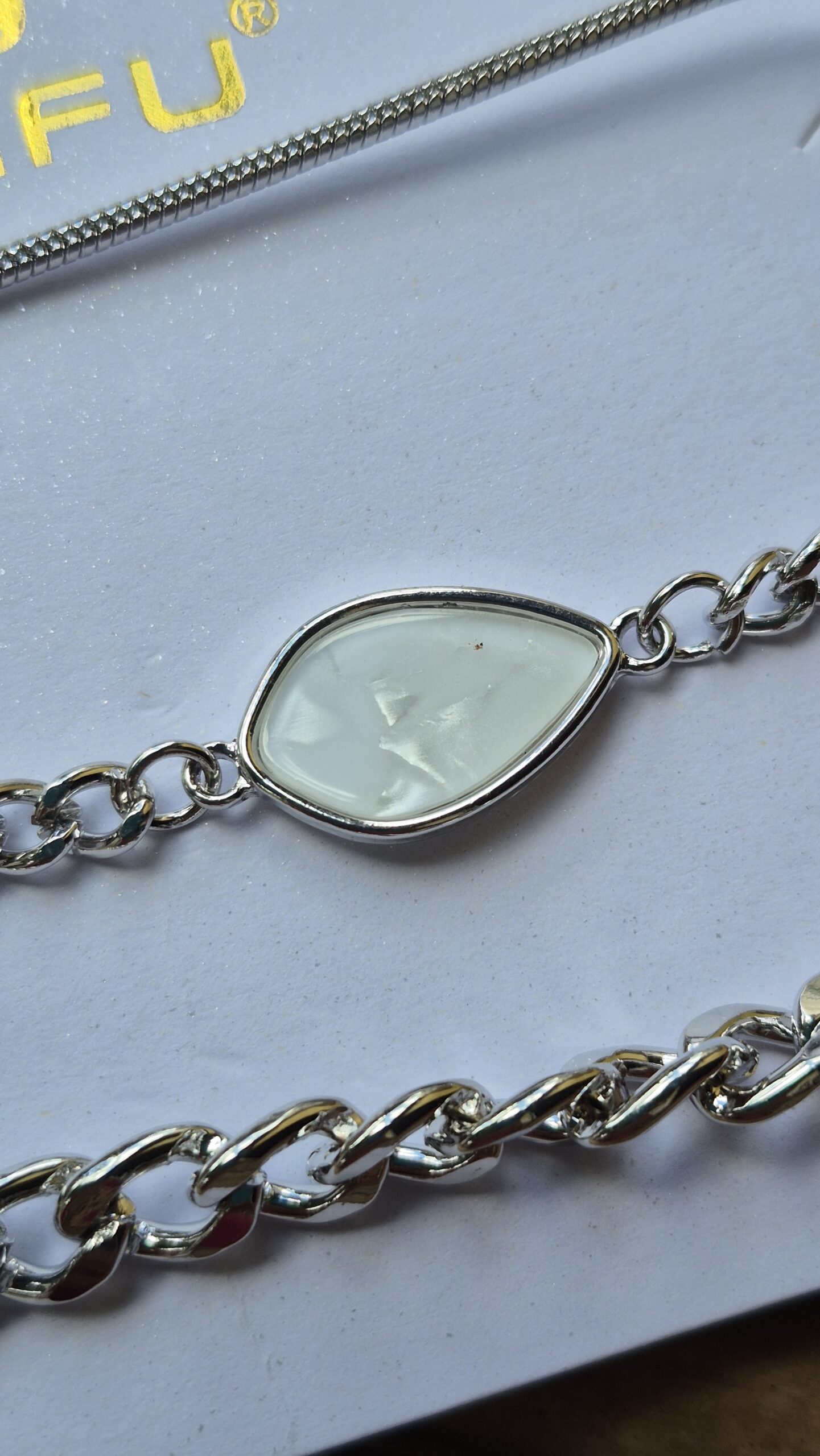 Trio de Pulseiras Prata com Detalhe Madrepérola