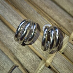 Brinco Argola Tripla Prata
