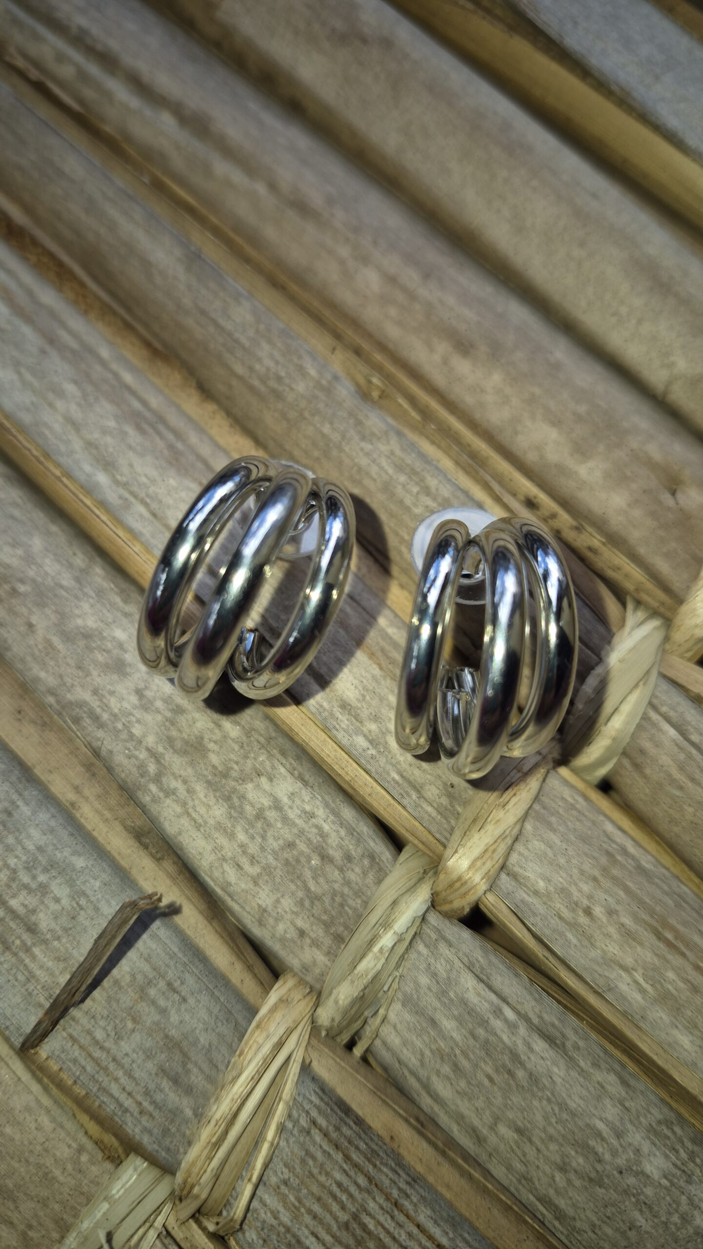 Brinco Argola Tripla Prata